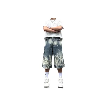 Weles Denim Shorts Unisex Blue