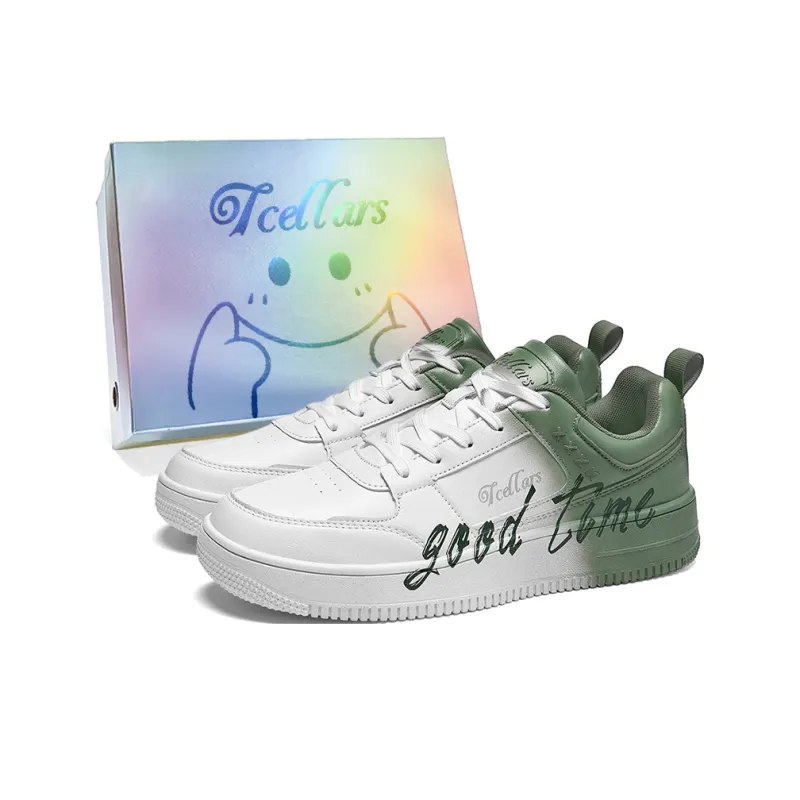 TCELLARS Skateboard Shoes Unisex Low Top White-84