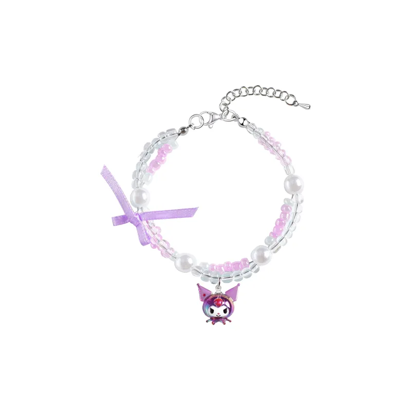 Sanrio Kuromi Bowknot Cartoon Multicolor Beads Lanyards-0