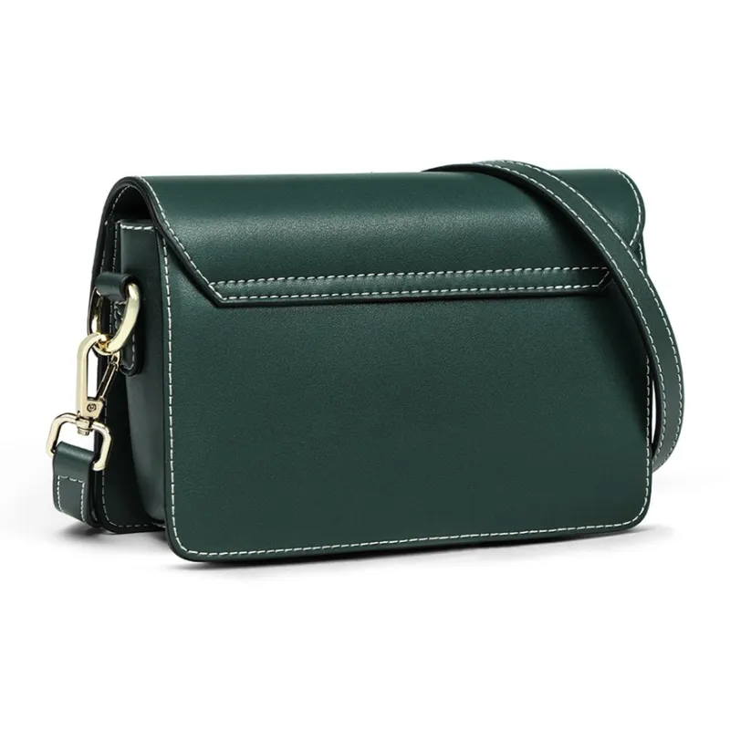 COMELY Cow Leather With Synthetic Leather Shoulder Bag, Crossbody Bag Women's Green-3