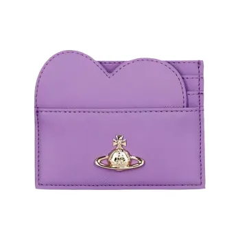 Vivienne Westwood Calfskin Card Holder Women's Purple