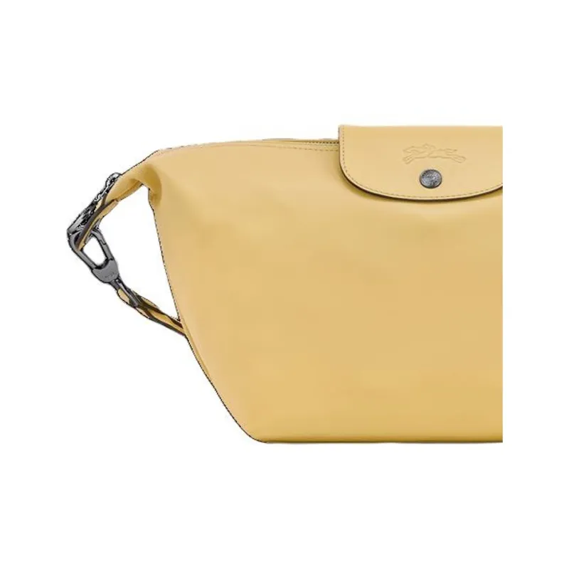 LONGCHAMP Le Pliage Xtra Cow Leather Dumpling Bag, Crossbody Bag, Shoulder Bag Trumpets Women's Wheat White-4