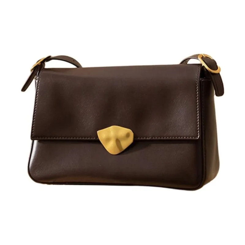 HAWA Synthetic Leather Shoulder Bag Women's Black/Dark Brown-0