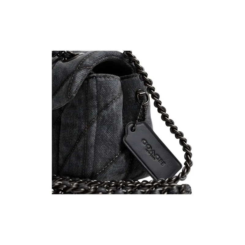 COACH Tabby Fabric Crossbody Bag, Shoulder Bag Trumpets Women's Washed Gray-4