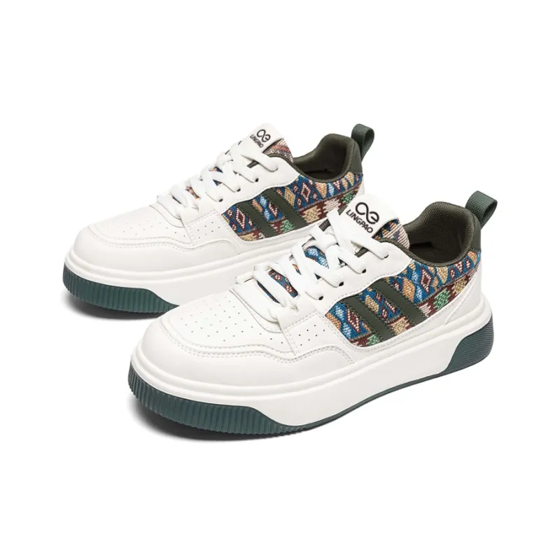 LINGPAO Breathable And Slip Resistant Low Top Skateboard Shoes Men's-7