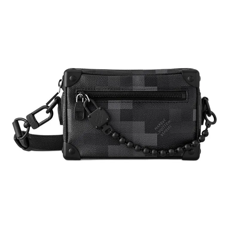LOUIS VUITTON SOFT TRUNK Coated Canvas Wallet Mini Men's Black-0