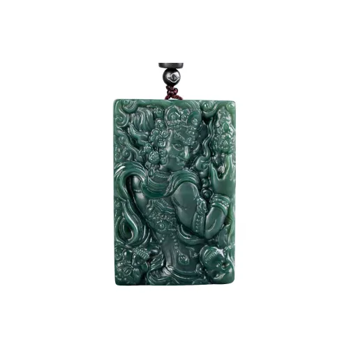 WANYUHUN Pendants Green Jade Men's