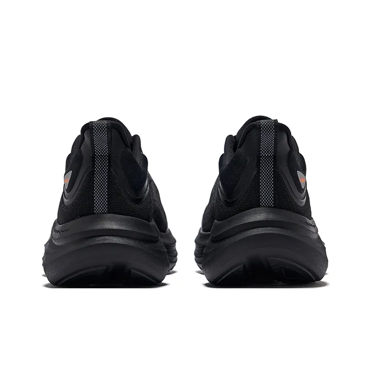 Erke Cloud Motion Breathable Lightweight Rebound Low Top Casual City Commute Running Shoes Men's Jet Black-3