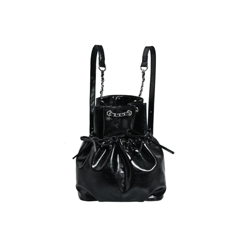 HAWA PU Backpack Women's Black/Blue/White-0
