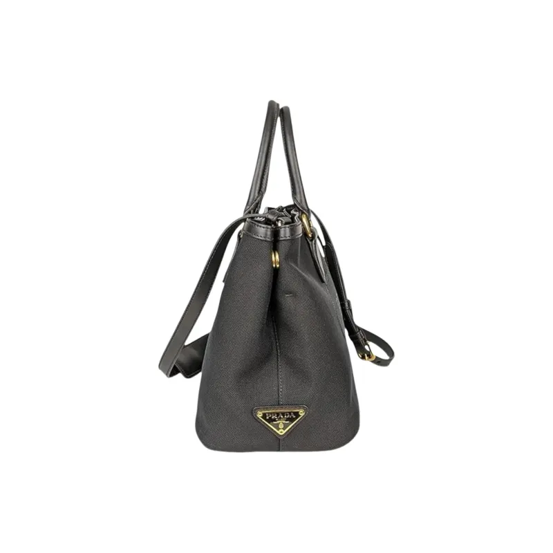 PRADA Nylon Shoulder Bag, Crossbody Bag, Handbag Medium Size Women's Black-2