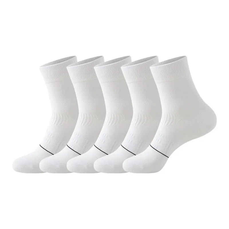 H YXIANG Mid Calf Socks Men's 5 Pack-0