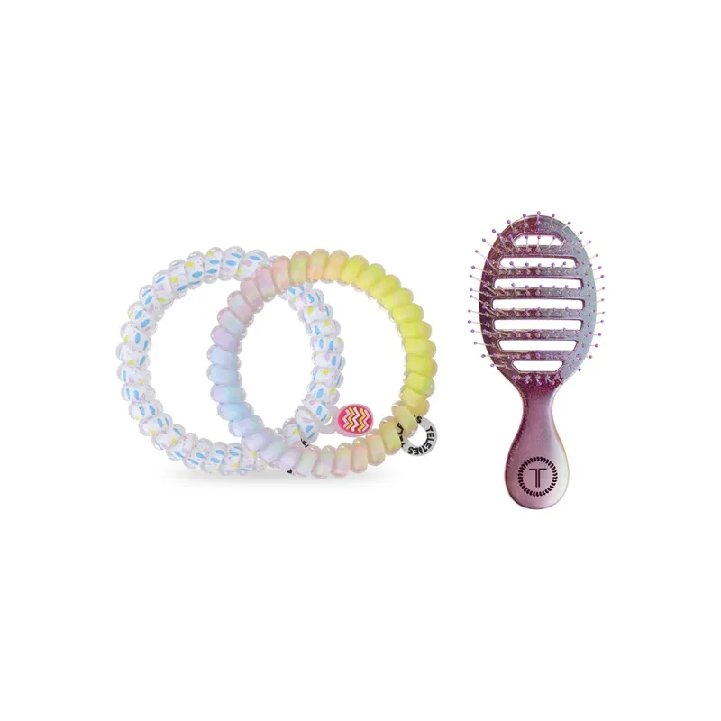 TELETIES TPU Resin Hair Tie Women's Green Blue Pink-4