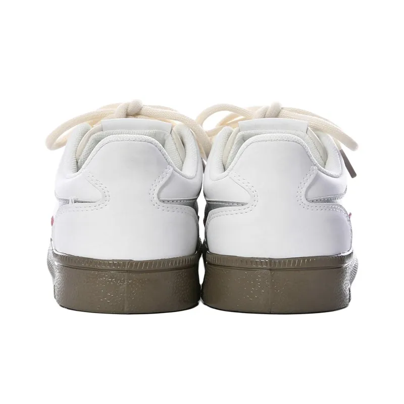 The New Age Family Low Top Skateboard Shoes Women's White Red-3