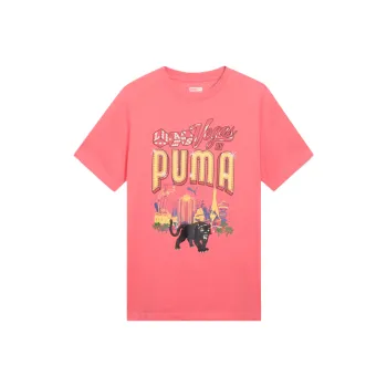 PUMA Graphic T Shirt Men's Peach Pink
