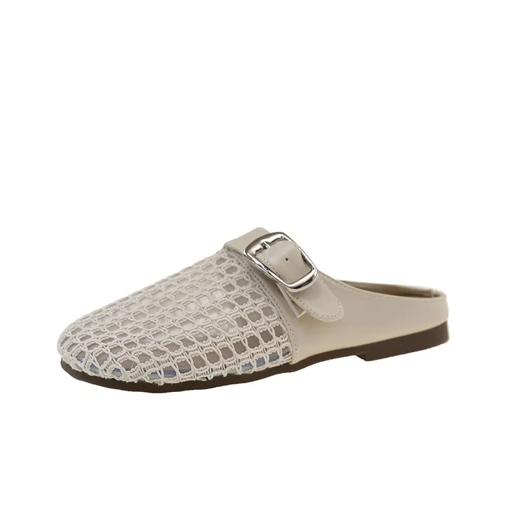 WUJI Rubber Sole Cut Out Abrasion Resistant Slip Resistant Closed Toe Slippers Women's-3