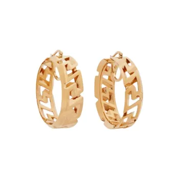VERSACE Brass Earrings Women's Gold