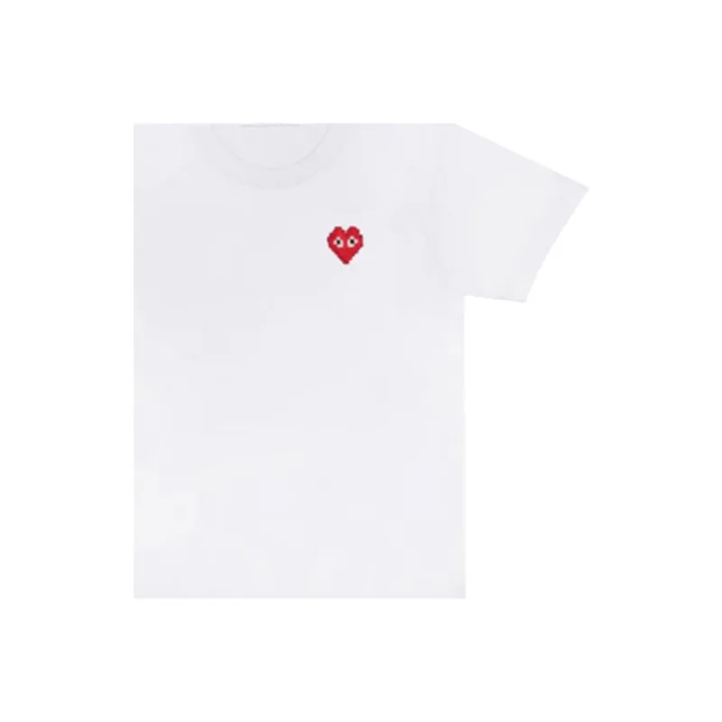 Comme Des Garcons Play Embroidered Red Heart T shirt-1