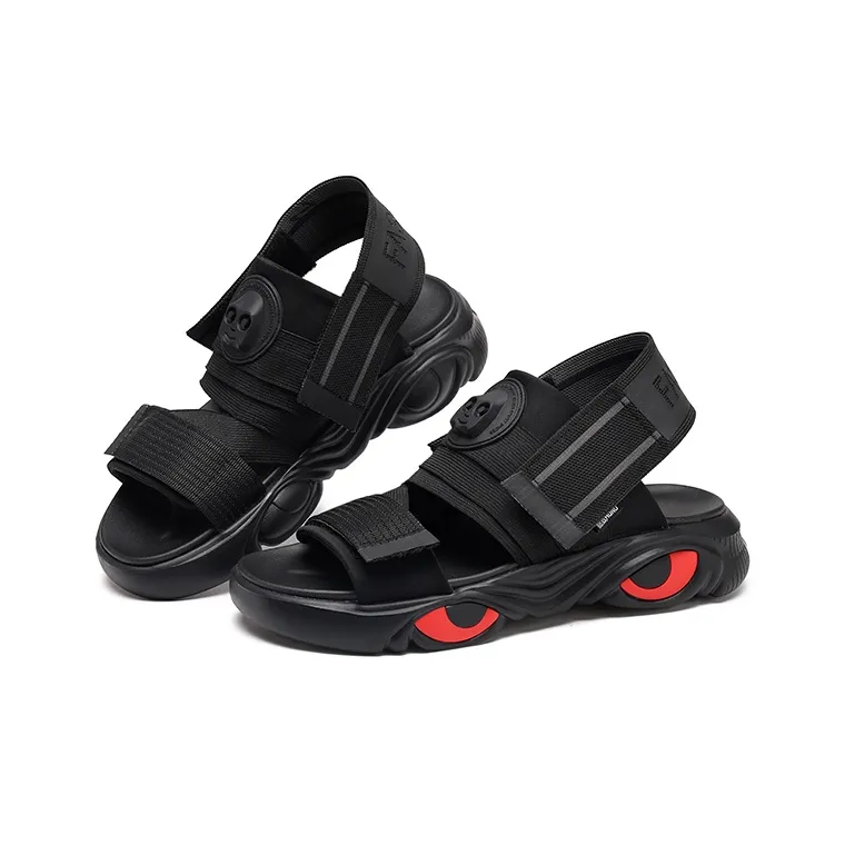 HUNU Beach Sandals Men Black-4