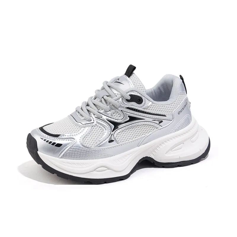 Gai Renpu Anti Slip And Wear Resistant Height Increasing Low Top Chunky Sneakers Women's-5