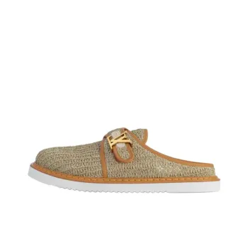 LOUIS VUITTON Easy Closed Toe Slippers Men's Umber
