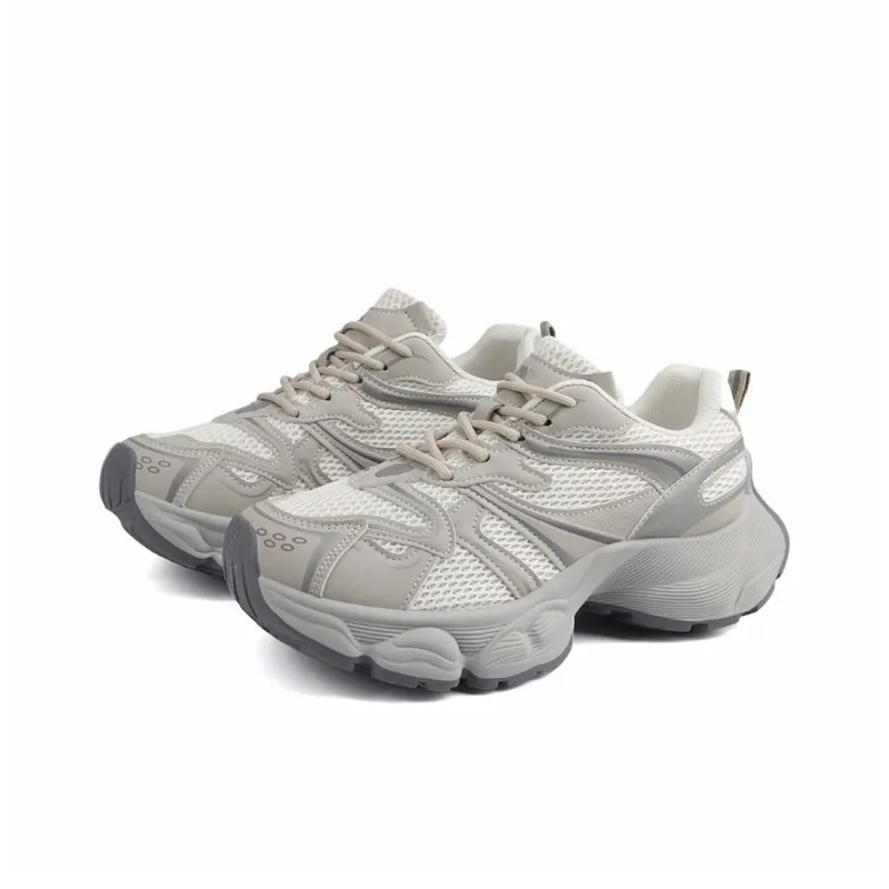 POEM KOEL Height Increasing Abrasion Resistant Lightweight Low Top Chunky Sneakers Women's-2