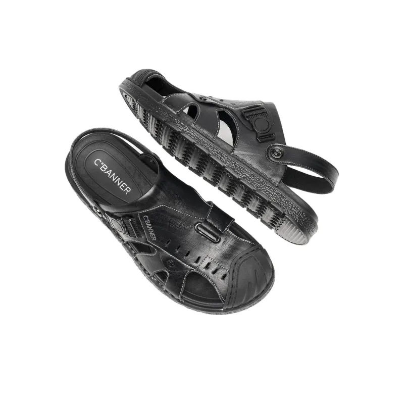 C°BANNER Beach Sandals Men's Black-3