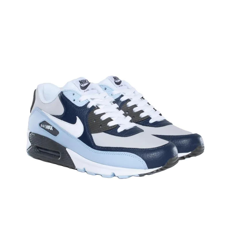 Nike Air Max 90 Anti Slip Wear Resistant Low Top Running Shoes Men's Light Blue-1