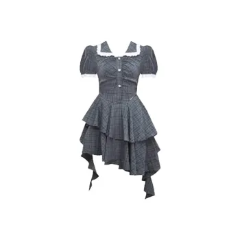 GUOZHEN Short Sleeved Dress Women's