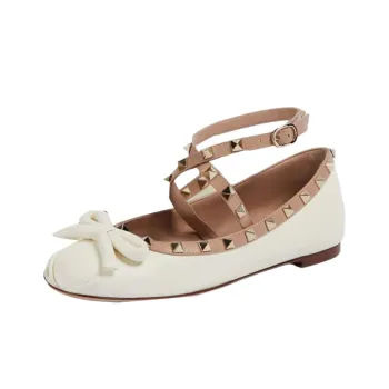 Valentino GARAVANI Rockstuds Casual Single Shoes Women's Ivory