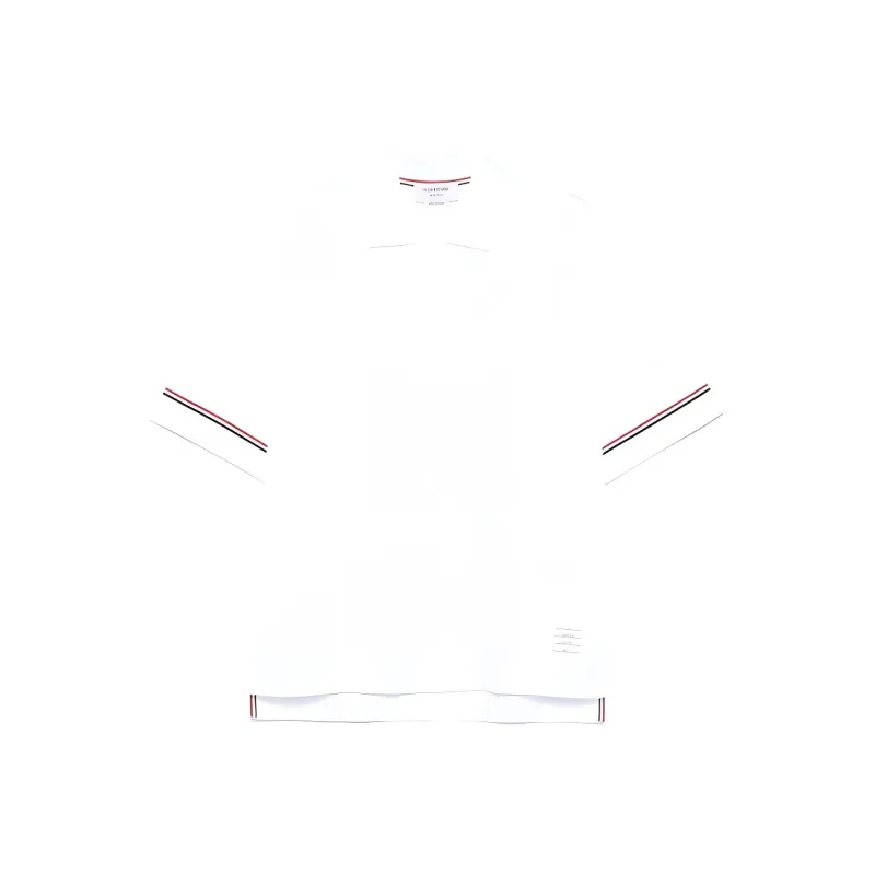 THOM BROWNE RWB Striped Short Sleeved Polo Shirt-0