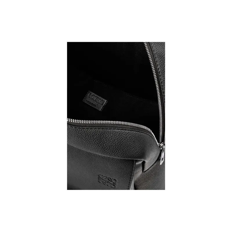 LOEWE Soft Grain Calfskin Military Backpack Men's Black-3