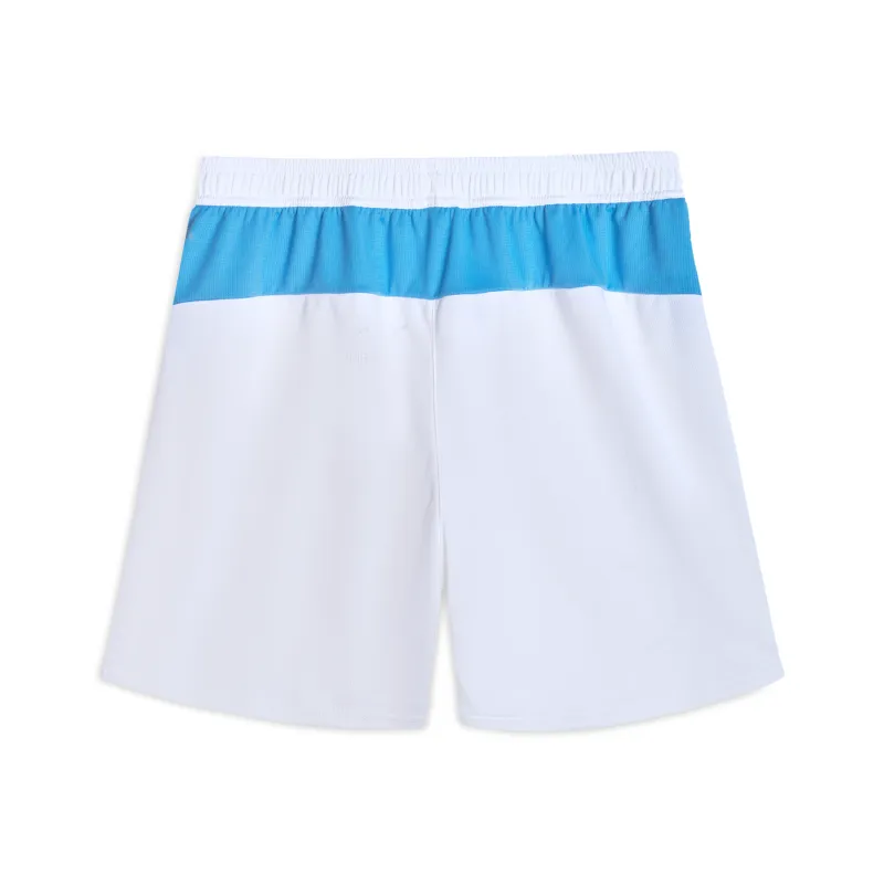 PUMA MCFCREPLICA SS25 Soccer Bottom Men's White/Light Blue-1