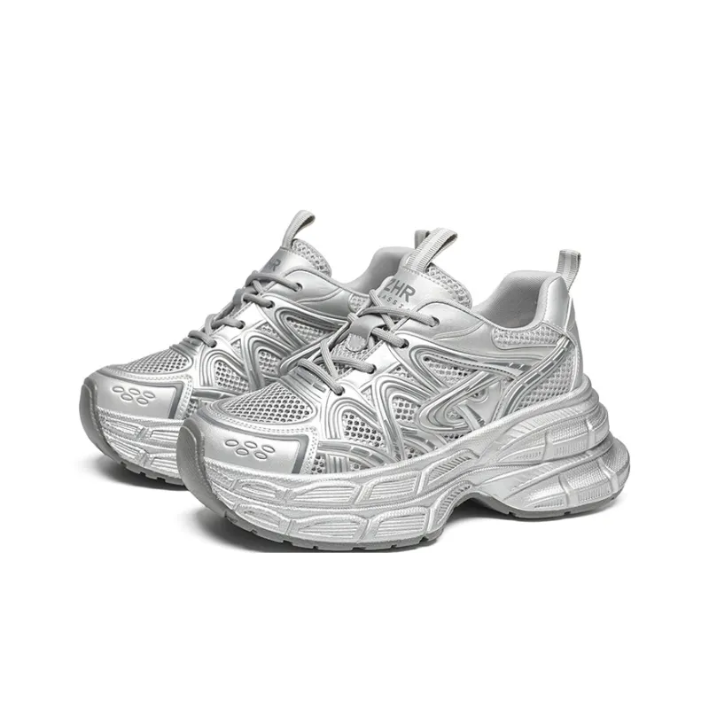 ZHR Super Star Era Cushioning Abrasion Resistant Breathable Low Top Chunky Sneakers Women's-0