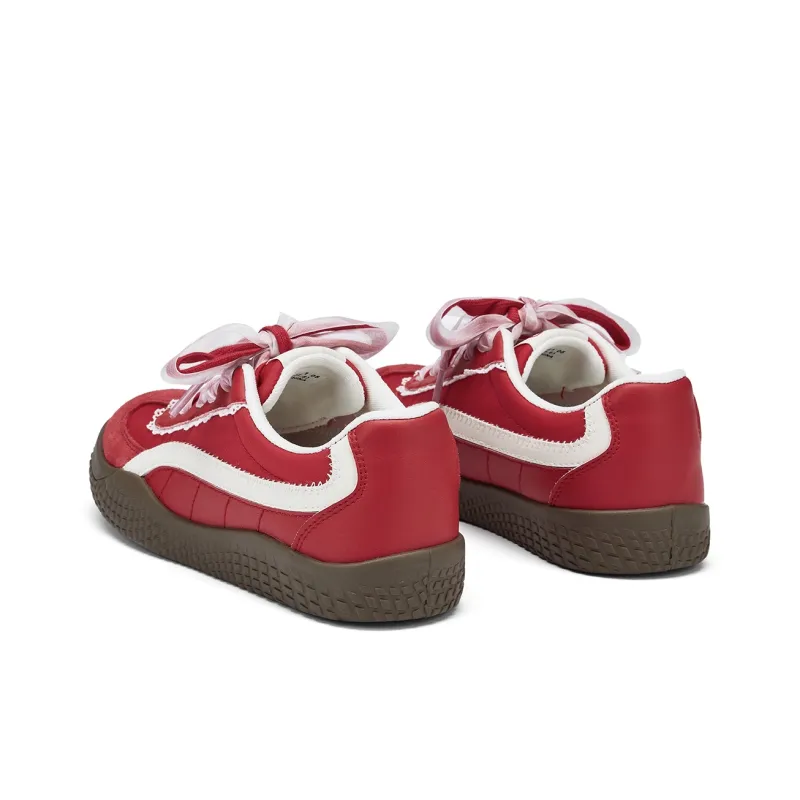 Hotwind Cream Lace Series Anti Slip Wear Resistant Low Top Casual Shoes Women's-3