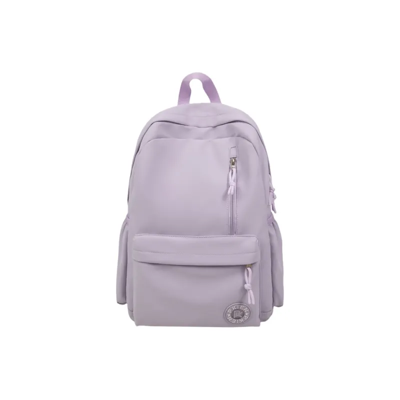 Meow In The Grass Nylon Backpack Unisex Black/Pink/Blue/Yellow/Khaki/Green/Purple-14