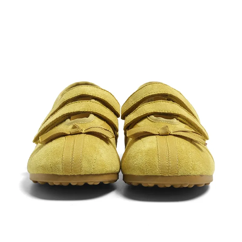 HUANQIU Abrasion Resistant, Breathable, Lightweight Low Top Casual Shoes Women's Yellow-4