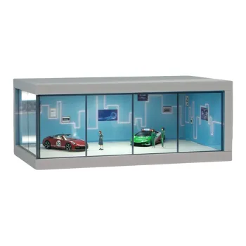 Lisa 1 64 Replica Alloy Model Cars Exhibition Hall Garage Scenario Model Accessories