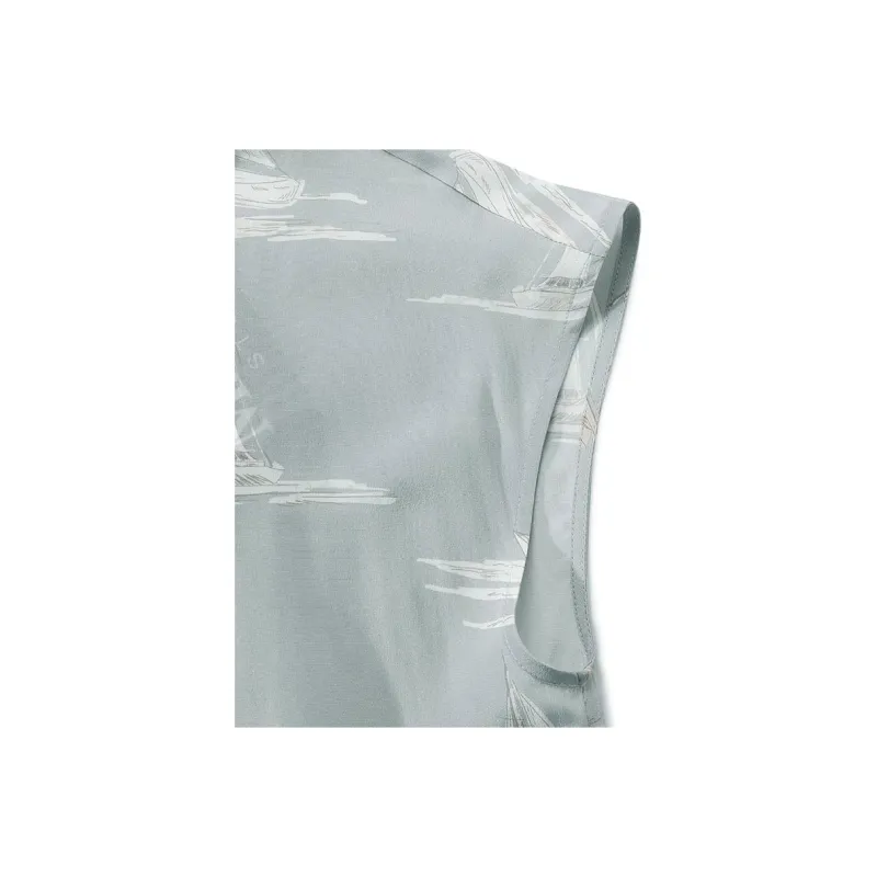 MaxMara Studio Gaetana Collection Shirt Women's Blue Gray-3