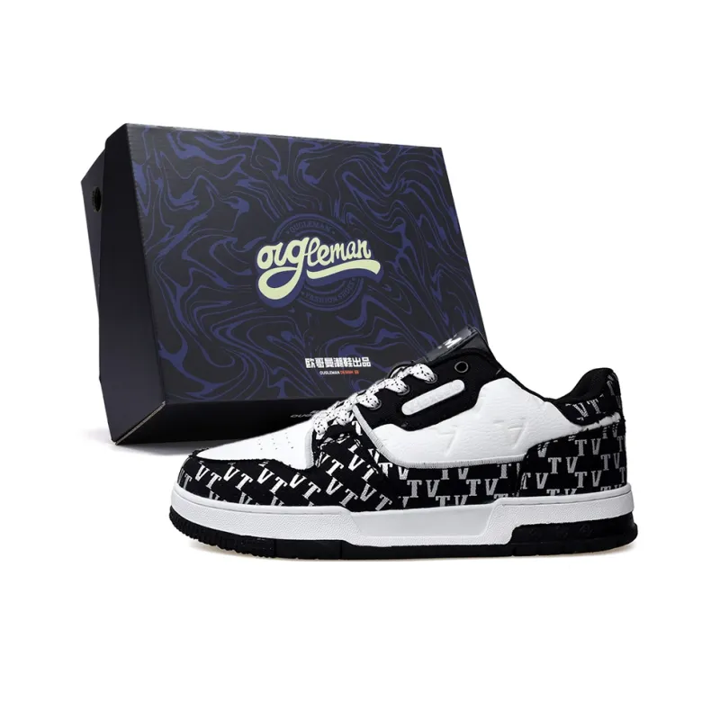 OUGLEMEN Slip Resistant And Abrasion Resistant Coverage Low Top Casual Shoes Unisex Box-0
