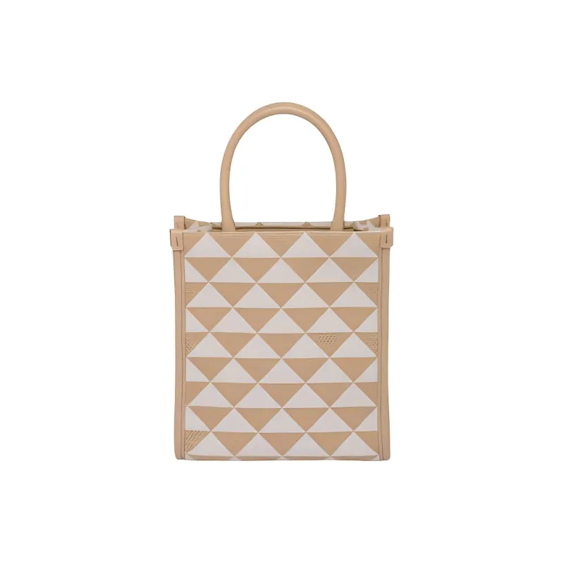 PRADA Symbole Fabric Handbag Mini Unisex Beige-1