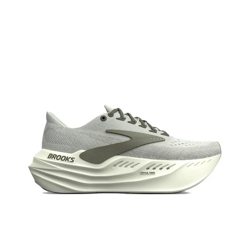 Brooks Glycerin Ma Anti Slip Wear Resistant Low Top Running Shoes Men's Light Gray Green-1