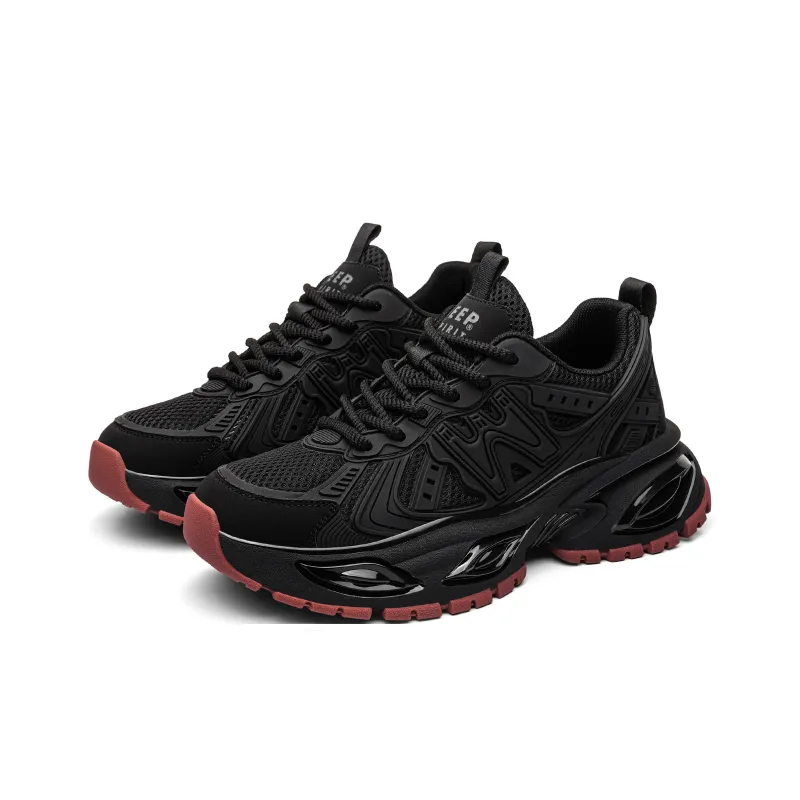 JEEP SPIRIT Low Top Chunky Sneakers Men's Graphite Black-2