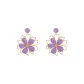 Soft Purple Silver Needle 1 Pair
