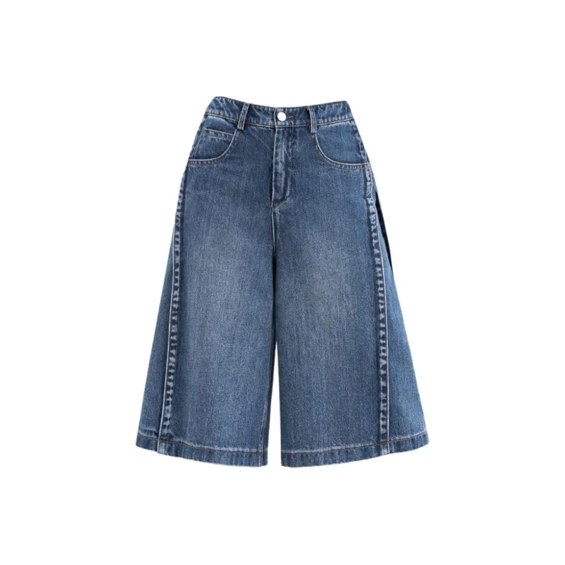 You Cow Me Pants Denim Shorts Women's-0