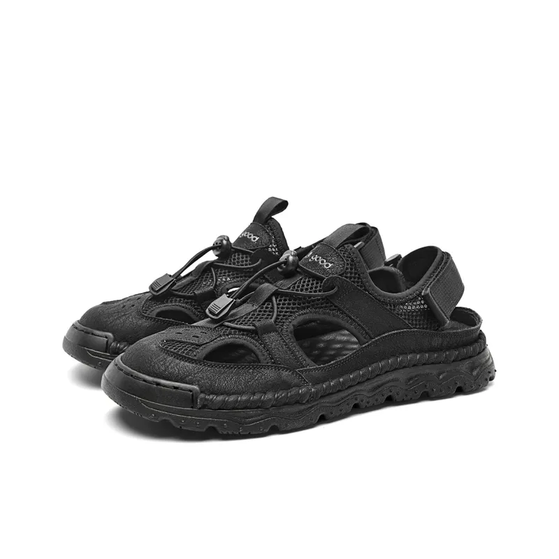 HLA River Trekking Shoes Men Black Khaki-1