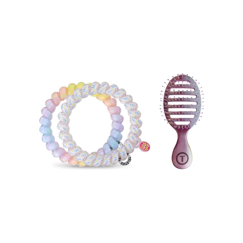 TELETIES TPU Resin Hair Tie Women's Green Blue Pink-0