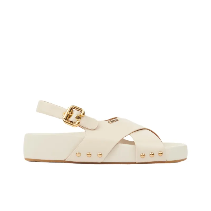Chloe Mae One Strap Sandals Women's White-1