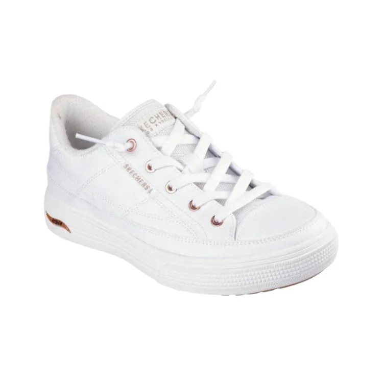 Skechers Arch Fit Low Top Skateboard Shoes Women's White-3