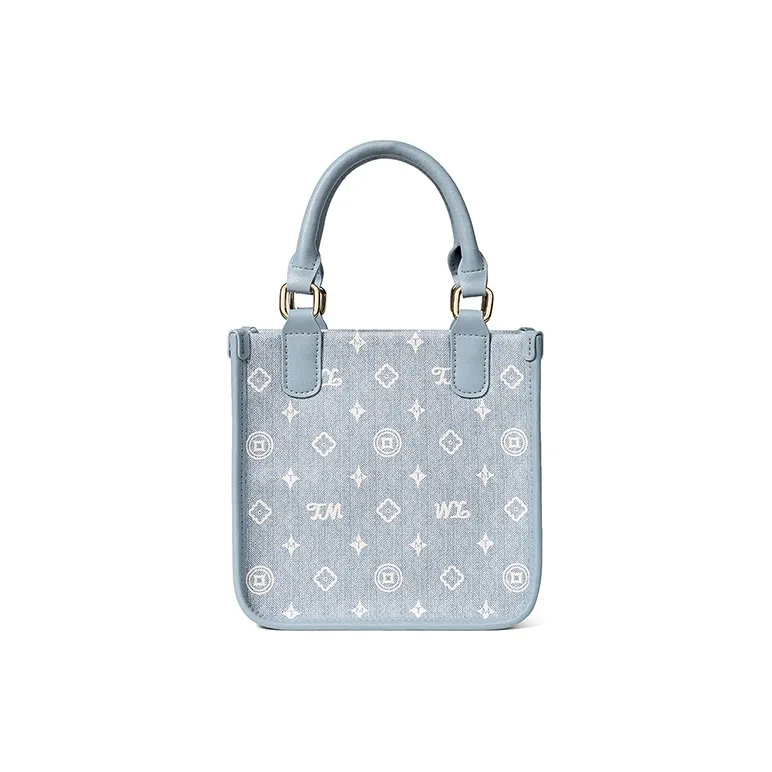 Teenmix PVC Crossbody Bag Small Square Bag Shoulder Bag Handbag Regular Women's Coffee/Ecru/Sky Blue-17