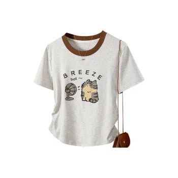 TOUCH T Shirts Women's Light Gray